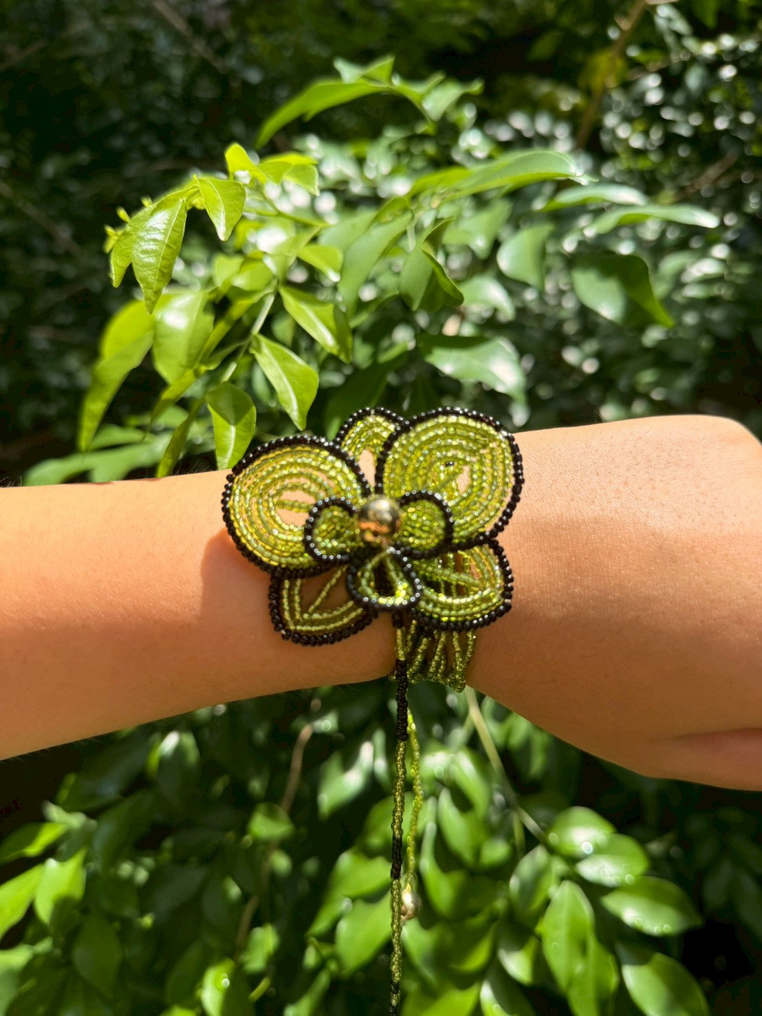 Green and Black Orchid