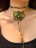 Green and Black Orchid