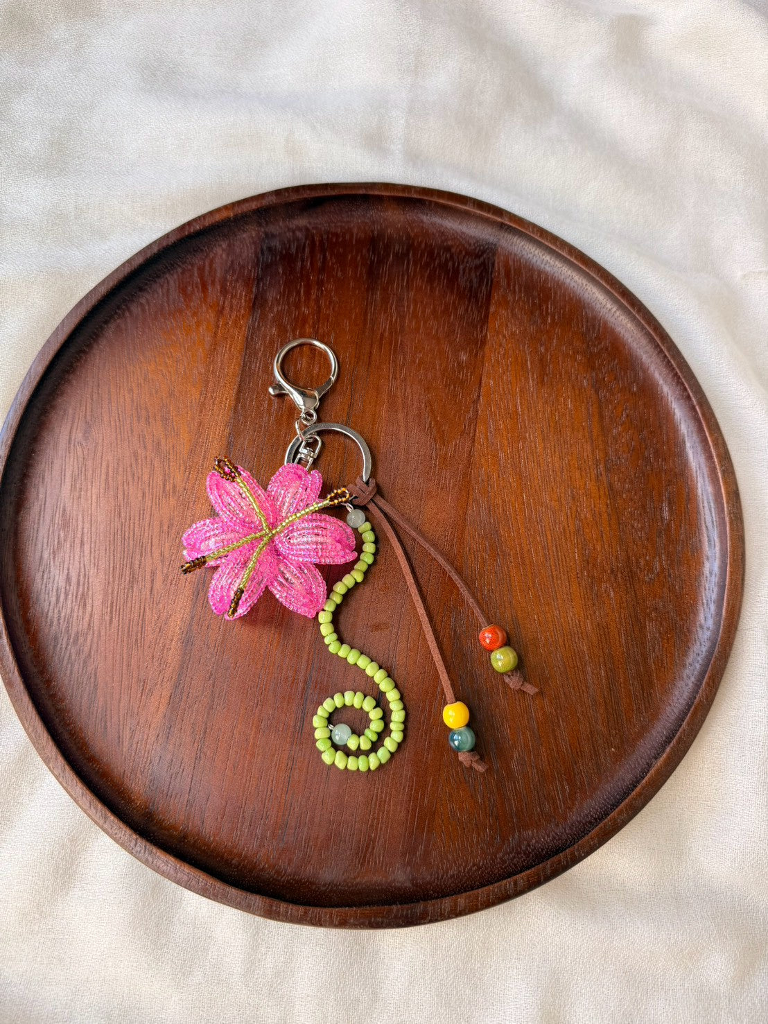 Pink Lily Bag Charms