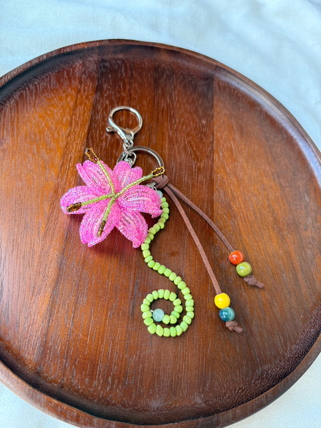 Pink Lily Bag Charms