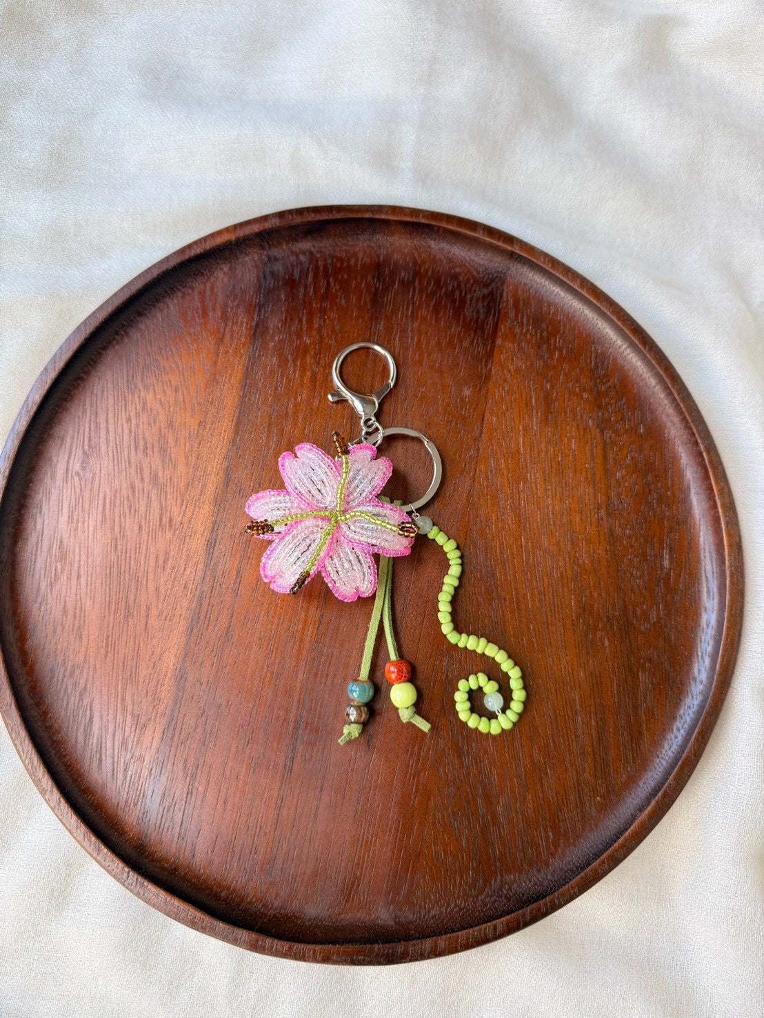 Pink and Clear Bag Charms