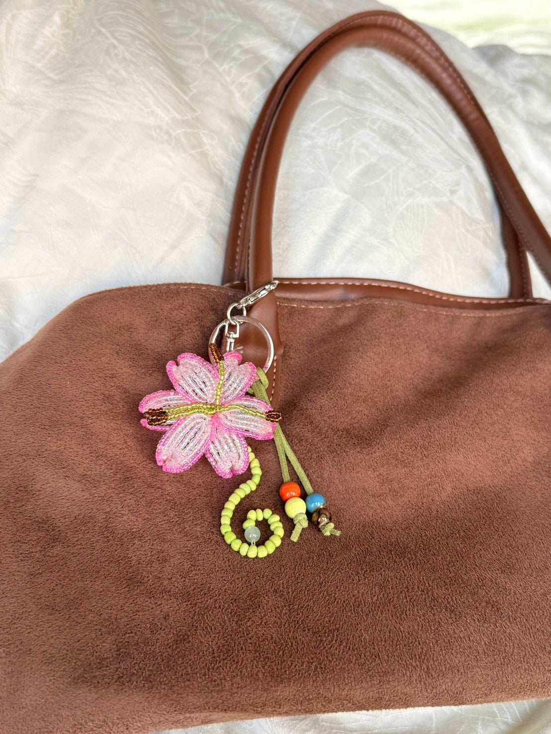 Pink and Clear Bag Charms