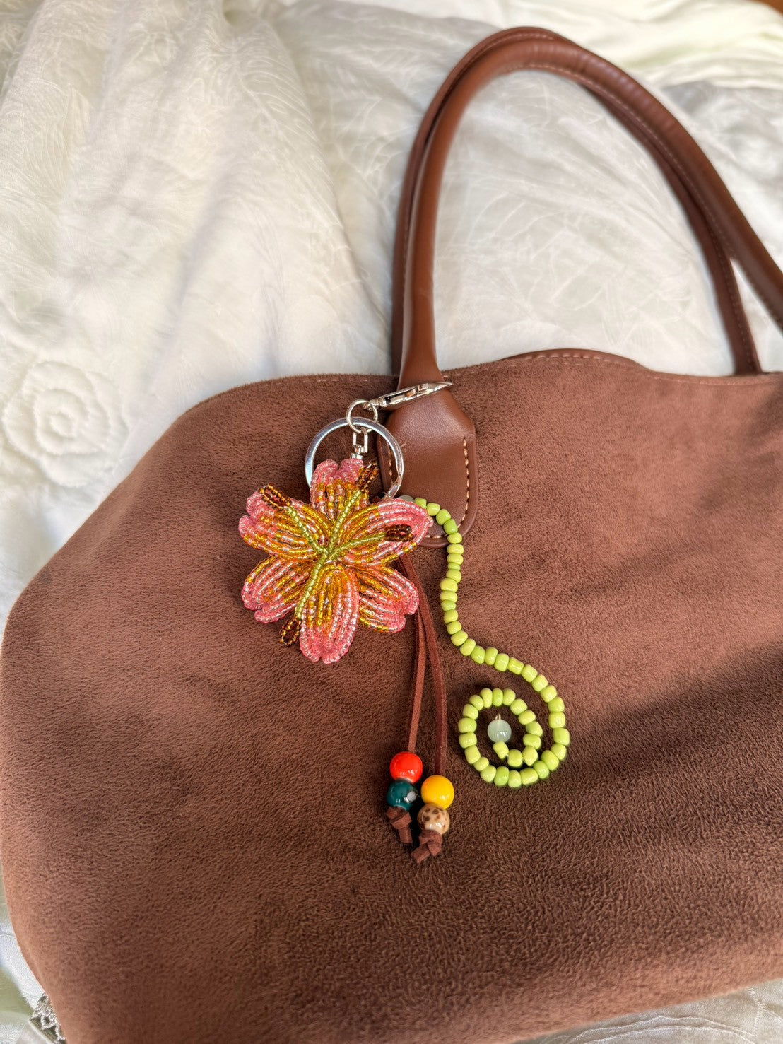 Yellow and Pink Bag Charms