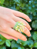 Yellow Beaded Ring