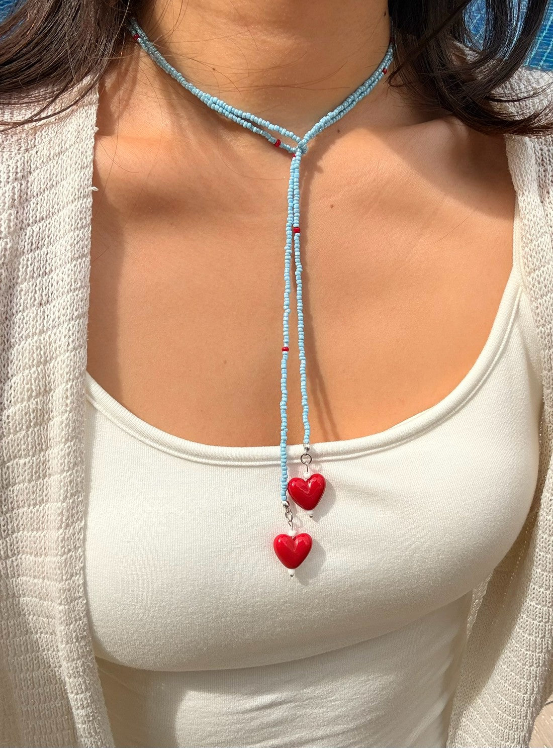 Blue Beaded necklace